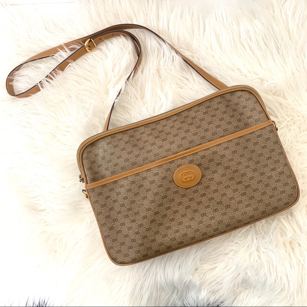 GUCCI Vintage Monogram Crossbody Bag